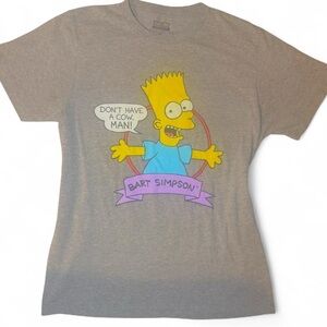 Gray Bart Simpson Graphic Tee
